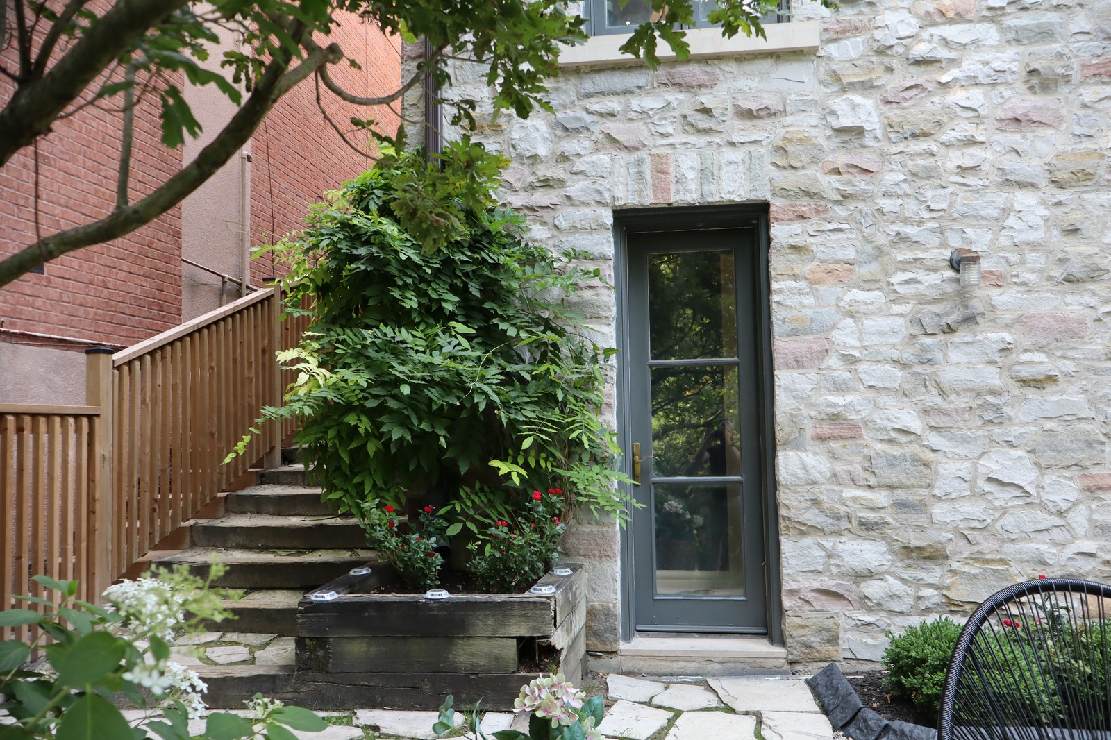 Garden entrance to the practice